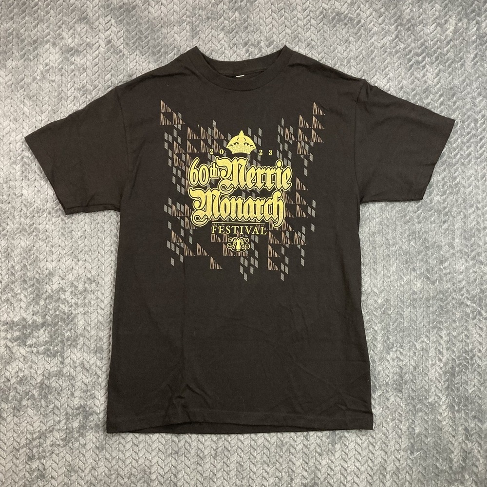 60th Merrie Monarch Hula Festival 2023 T-shirt Men Small Black Gold Hawaii Hilo